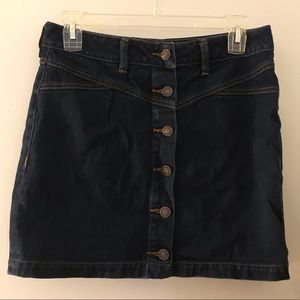 High waist jean skirt